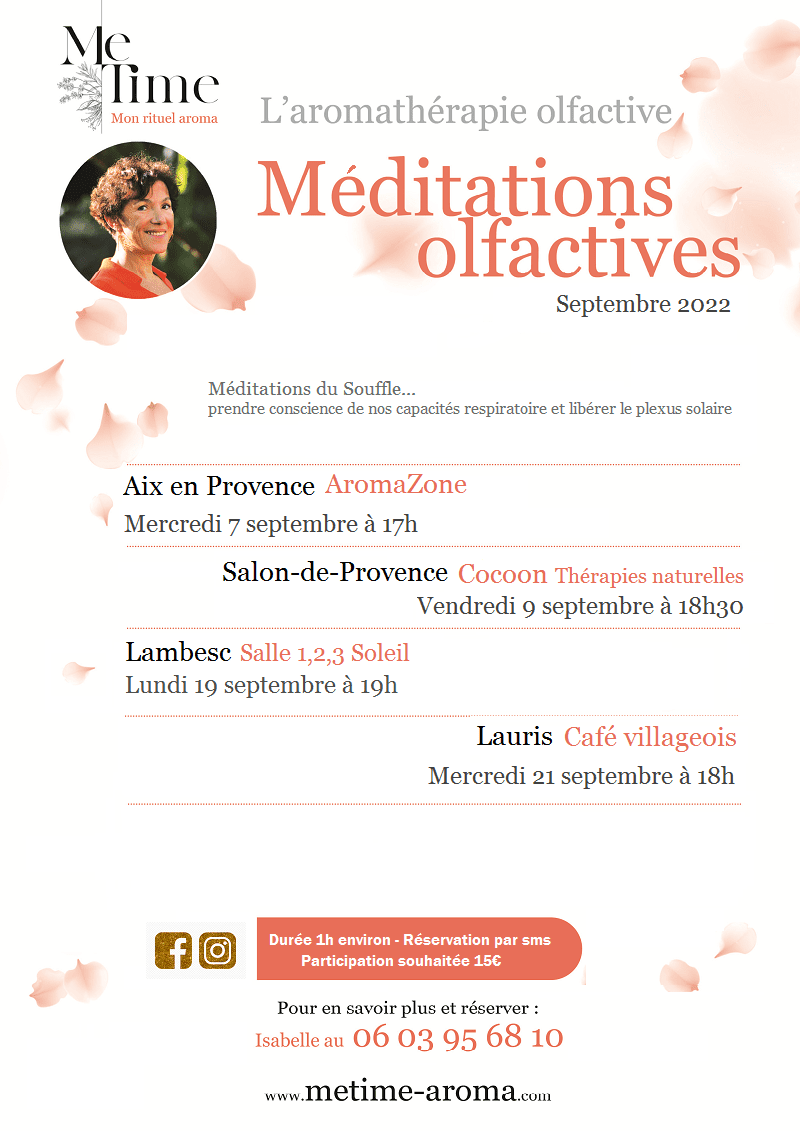 Méditations olfactives en Provence en septembre 2022