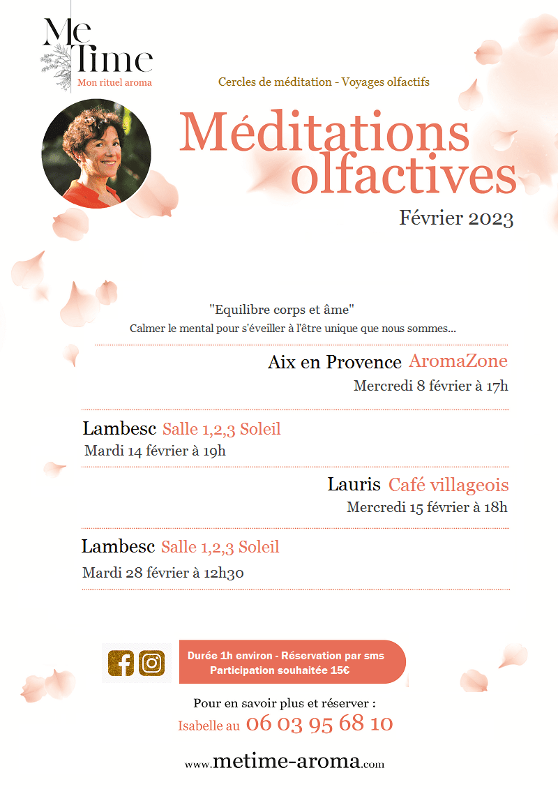 Méditations olfactives en Provence en février 2023