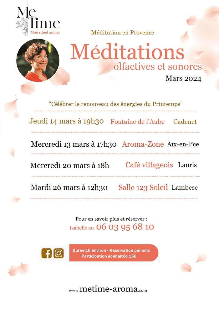 Méditation en Provence mars 2024
