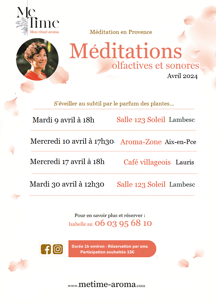 Méditation en Provence en avril 2024