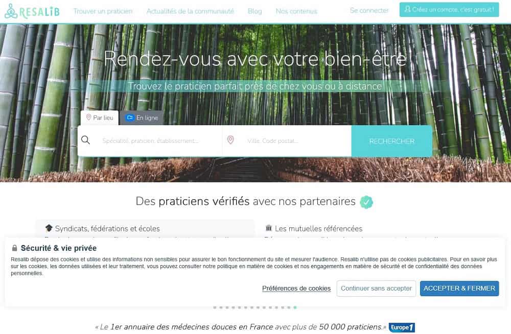 Réservation en ligne sur Resalib.fr