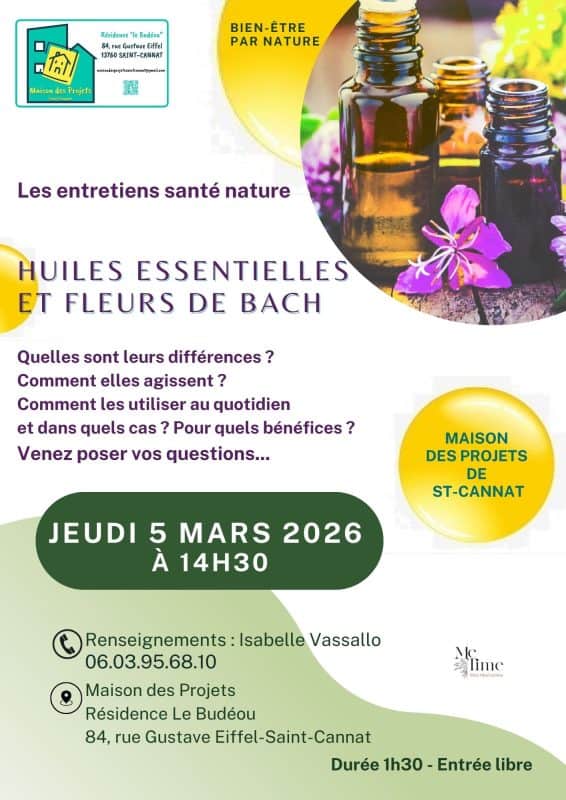 Entretiens Santé Nature à Saint-Cannat Jeudi 5 mars à 14h30